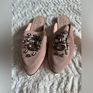 Kate Spade Pink Embellished Mules